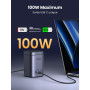 UGREEN Nexode 100W GaN Chargeur Station 3 Ports et Qi2 15W Charge Induction sans Fil Prise Secteur Bureau Compatible avec MagSaf