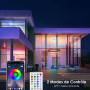 HOVVIDA Ruban LED 30M, 30 LED/Mètre, 2x15M, 24V RVB Bande LED, 900 LED, APP et Télécommande, Synchronisation de la Musique, Mode