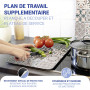 WENKO Plaque de Recouvrement Universelle Mod. Carreau, réglable en Hauteur pour Tout Type de cuisinière, Planche à découper et P