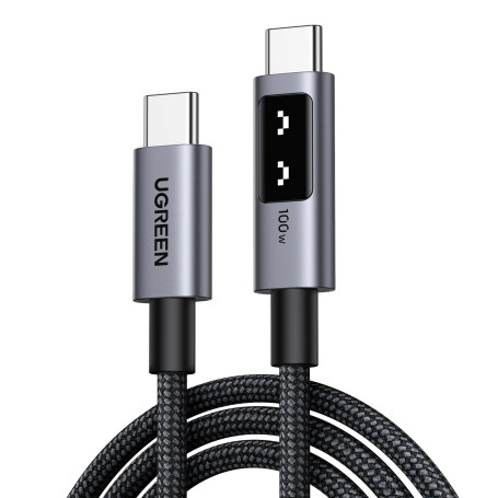 UGREEN Uno Câble USB C vers USB C PD 100W 20V 5A Charge Rapide en Nylon Compatible avec MacBook iPad iPhone 16 Plus Pro Max 15 G
