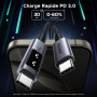 UGREEN Uno Câble USB C vers USB C PD 100W 20V 5A Charge Rapide en Nylon Compatible avec MacBook iPad iPhone 16 Plus Pro Max 15 G