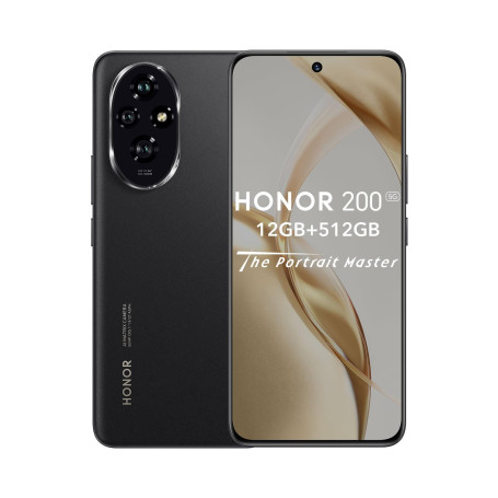 HONOR 200 Smartphone 5G 12Go 512Go, 120Hz 6.7" AMOLED, Triple Appareil Photo 50 MP, Snapdragon 7 Gen 3, 5200mAh Batterie, Androi