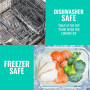 edihome, Boîte Alimentaire Hermétique en Verre, 8, 14 ou 18 pièces, pour aliments hermétiques, Résistant au lave-vaisselle, Rang