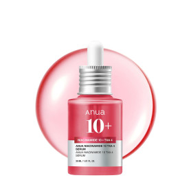 ANUA Sérum 10% niacinamide + 4% acide tranexamique, céramide, acide hyaluronique, vitamine B12, couleur naturelle, pour peaux se