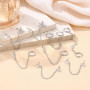 Diamday 4 Paires Boucles d'Oreilles Femmes Plaquée Or 14K Boucle d'Oreille Pendantes Acier Inoxydable Piercing Oreille Dangle Ch