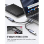 UGREEN Adaptateur USB C vers A 3.0 5Gbps OTG Câble Type-C Mâle vers Type-A Femelle Nylon Tressé Aluminium Compatible avec iPhone