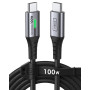 INIU Câble USB C, 2m 100W PD 5A Cable USB C Charge Rapide QC 4.0 Chargeur Type C Nylon Tressé pour iPhone 16 15 Samsung S23 Ultr