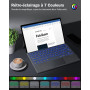 MoKo Clavier Français Compatible avec Microsoft Surface Pro 7 Plus/Pro 7/Pro 6/Pro 5/Pro 4/Pro 3, Clavier AZERTY Bluetooth avec 