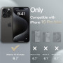 JETech Coque Portefeuille pour iPhone 15 Pro Max 6,7 Pouces, Étui Housse Magnétique à Rabat en Cuir PU Antichoc avec Porte-Carte