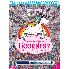 Où sont cachées les licornes ? - bloc avec un feutre effaçable