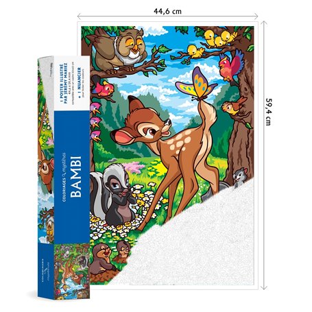 Coloriage mystère Disney - Poster Bambi