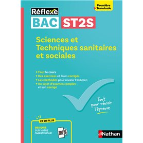 Guide Bac ST2S - Spécialité Sciences et Techniques Sanitaires et Sociales 1re/ Tle - Réflexe N° 8