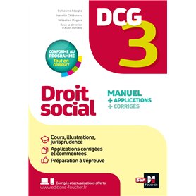 DCG 3 - Droit social - Manuel et applications - Millésime 2025-2026 DCG 3 - Droit social - Manuel et applications - Millésime 2025-2026