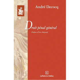 Droit pénal général - Préface d'Yves Mayaud