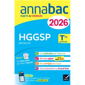 Annales du bac 2026 - Annabac HGGSP Tle générale (spécialité)