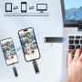 Clé USB pour iPhone 256 Go, Mfi Certified Lightning Mémoire Externe Pen Drive Stylo USB 3 en 1 pour iPhone, iPad, iOS, Macbook,