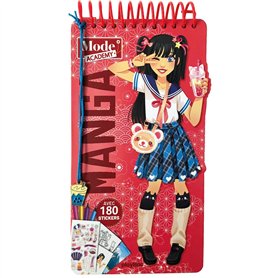 Carnet créatif Mode Academy Manga (avec un bracelet)