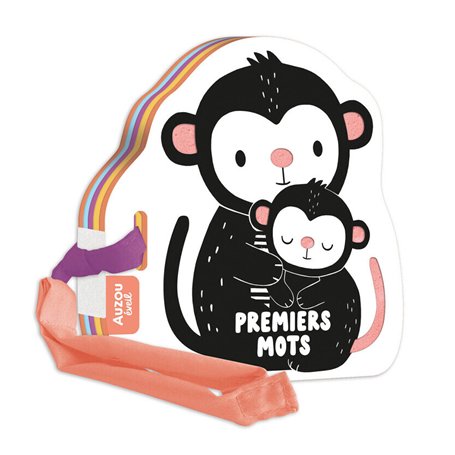 Mon premier livre poussette en noir et blanc - Premiers mots