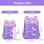 Hovkib Sac à Dos pour Enfants, Garçons Filles Sac à Dos Scolaire Sac d'école Primaire Étanche Cartables Étanche Licorne Sac à Do
