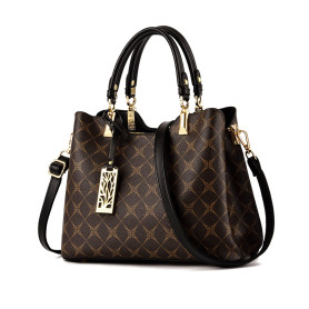 NICOLE & DORIS Sac à Main Femme Tendance Bandoulière Chic en PU Cuir - Porté Épaule Multipoches Pochette Sacoche Noir