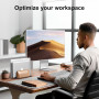 Support Vertical pour Ordinateur Portable, Support PC Portable en Bois de Noyer à Double Fente pour Bureau, Laptop Stand Largeur
