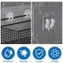 WOLMIK Lot de 6 crochets adhésifs de rechange pour étagère de douche d'angle avec racloir, crochets adhésifs transparents pour s