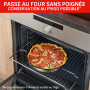 Tefal Ingenio Lot de 4 pièces, Casseroles 16/18/20 cm + 1 poignée amovible, Induction, Acier inoxydable, Empilable, Gain de plac