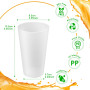 Metionga Lot de 50 Gobelets Réutilisables 48cl, Polypropylène Incassable Gobelet, Compatible Lavage au Lave-vaisselle, Couleur G