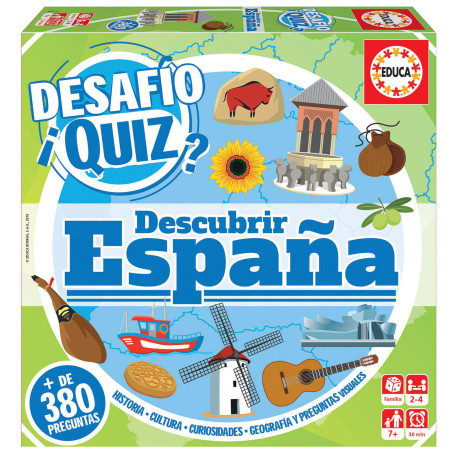 Educa - Desafio Quiz-Descouvrir Espagne Set de Table, Multicolore (18217)