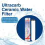 Doulton 10" Ultracarb | 1 Paquet | Filtre à bougie en céramique authentique pour eau potable | Convient à tous les raccords BSP 