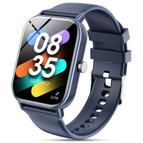Montre Connectée Homme Femme,1.85"HD Smartwatch avec Appel Bluetooth,Montre de fitness 110+ Mode Sport avec Podomètre,Sommeil,Fr
