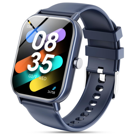 Montre Connectée Homme Femme,1.85"HD Smartwatch avec Appel Bluetooth,Montre de fitness 110+ Mode Sport avec Podomètre,Sommeil,Fr