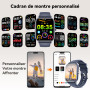 Montre Connectée Homme Femme,1.85"HD Smartwatch avec Appel Bluetooth,Montre de fitness 110+ Mode Sport avec Podomètre,Sommeil,Fr