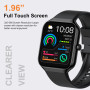 Montre Connectée Homme Femme, 1.96"HD Smartwatch avec Appel Bluetooth, 113+Sportifs Montre Sport Podometre Sommeil Moniteur Card