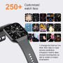 Montre Connectée Homme Femme, 1.96"HD Smartwatch avec Appel Bluetooth, 113+Sportifs Montre Sport Podometre Sommeil Moniteur Card