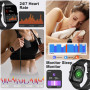 Montre Connectée Homme Femme, 1.96"HD Smartwatch avec Appel Bluetooth, 113+Sportifs Montre Sport Podometre Sommeil Moniteur Card
