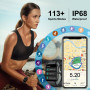 Montre Connectée Homme Femme, 1.96"HD Smartwatch avec Appel Bluetooth, 113+Sportifs Montre Sport Podometre Sommeil Moniteur Card