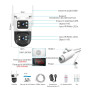 GENBOLT 4G LTE Caméra Surveillance Extérieure avec Carte Sim, Double Objectif PoE CCTV Caméra sans WiFi, Filaire 24/7 Enregistre