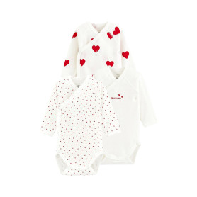 Petit Bateau A00az Body Bébé fille (lot de 3)