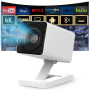 Mini Projecteur 2025 Upgraded, Videoprojecteur 4K Portable, 150 ANSI, WiFi 6, BT 5.0, Projecteur Video Correction Automatique du