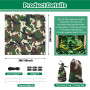 LOVICVKEM 3x3M Camping Bâche, Tarp Ultra Léger, Tarp Bivouac Anti UV Ripstop, avec Oeillets, 6 Piquets en alu, 6 Cordes, pour Bi