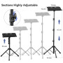 KDD Support Videoprojecteur -4 en 1 Pupitre Musique Pliable avec Bras à Ressort Trépied Ordinateur Portable Support Tablette ave