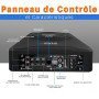 Pyle Caisson de Basse Voiture Amplifié 20 cm à Profil Bas - Système Subwoofer Actif Compact de 600 Watts, Enceinte Active sous S