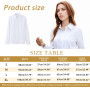 MUNSKT Chemise Blanche Femme,Bouton Chemise Manche Casual Longue,Style de Base Suitable for Office Business