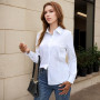 MUNSKT Chemise Blanche Femme,Bouton Chemise Manche Casual Longue,Style de Base Suitable for Office Business