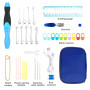 Aiguilles à Crochet Rochet avec LED Ensemble lumières ergonomiques, Rechargeables Crochets allumés, 9 Crochets à têtes interchan