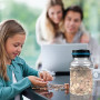 Newaner Tirelire Electronique Euros 1.8L Grande Capacité, Tirelire Électronique Numérique avec Écran LCD, Creative Transparent A