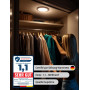 Combuh Plafonnier Led Salle de Bain Detecteur de Mouvement, Lampe Plafond Garage Rechargeable Sans Fil a Pile, Luminaire Eclaira