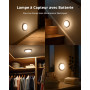 Combuh Plafonnier Led Salle de Bain Detecteur de Mouvement, Lampe Plafond Garage Rechargeable Sans Fil a Pile, Luminaire Eclaira