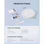 Combuh Plafonnier Led Salle de Bain Detecteur de Mouvement, Lampe Plafond Garage Rechargeable Sans Fil a Pile, Luminaire Eclaira